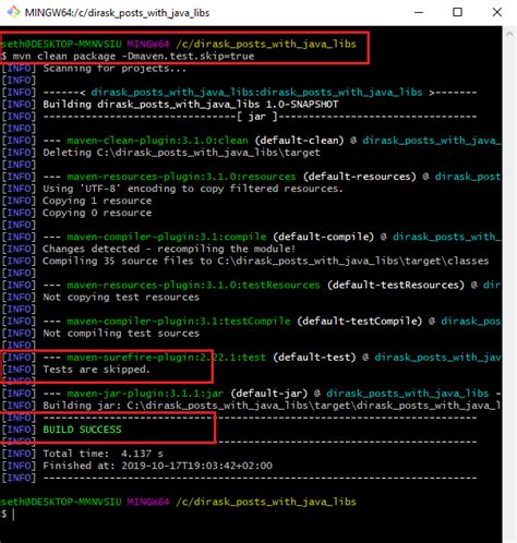 maven package test skip|mvn clean package dskiptests true.